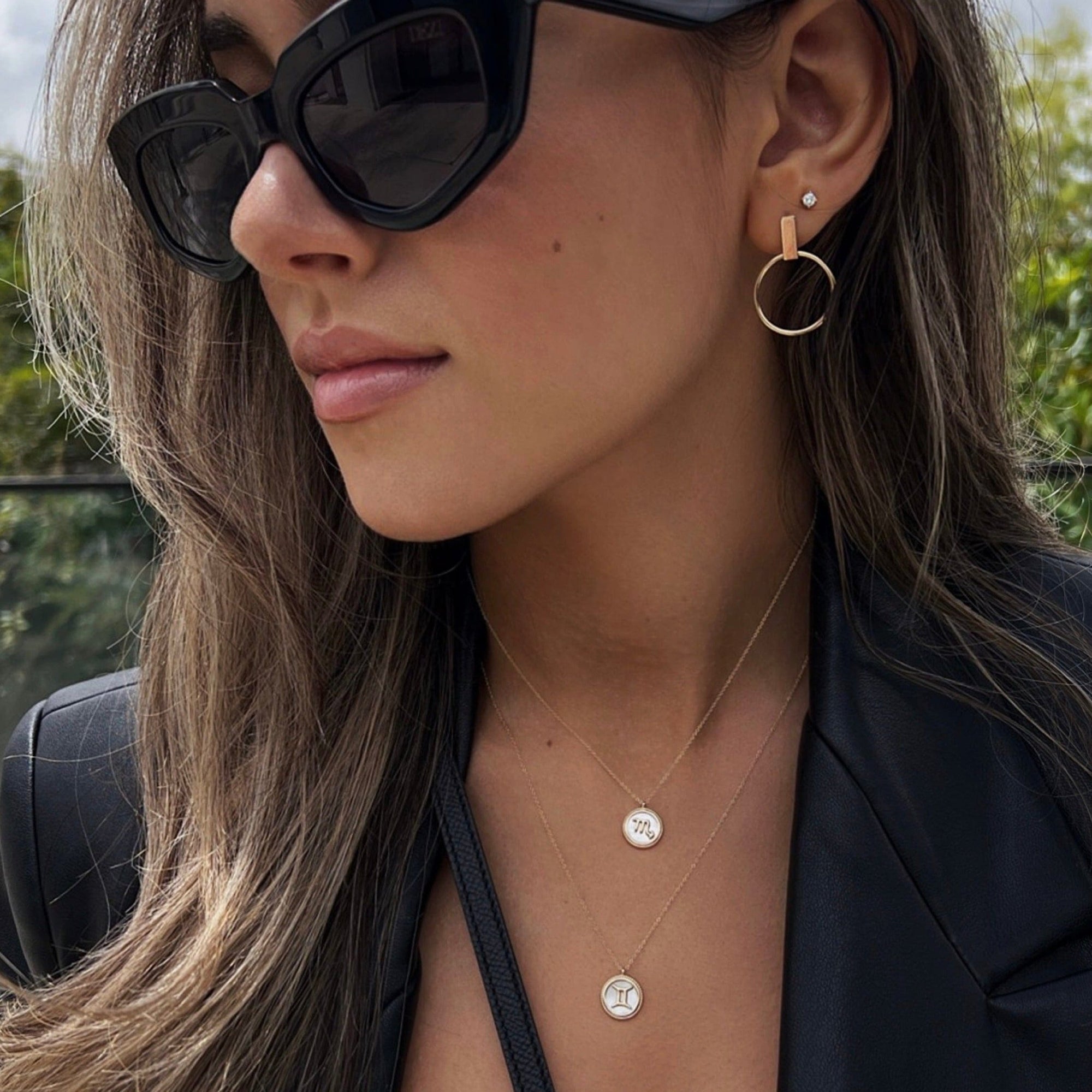 14K Mother of Pearl Zodiac Necklace Necklaces IceLink-SVN