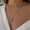 14K Onyx Cross Necklace Necklaces IceLink-CAL   
