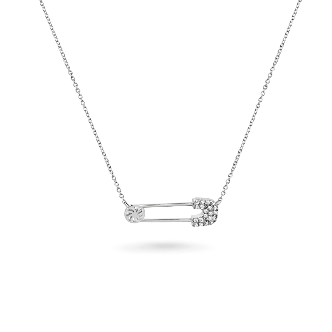 14K Safety Pin Necklace - IceLink