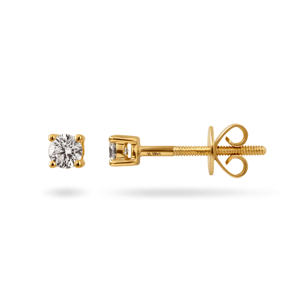 14K Zora Diamond Stud Earrings Earrings IceLink-SVN 14K Gold