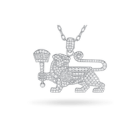 18K Diamond Lioness Pendant - IceLink