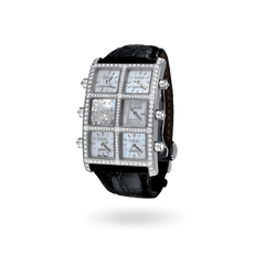 Senator SS Snow Floating Diamonds 6 Time Zone Watch | IceLink