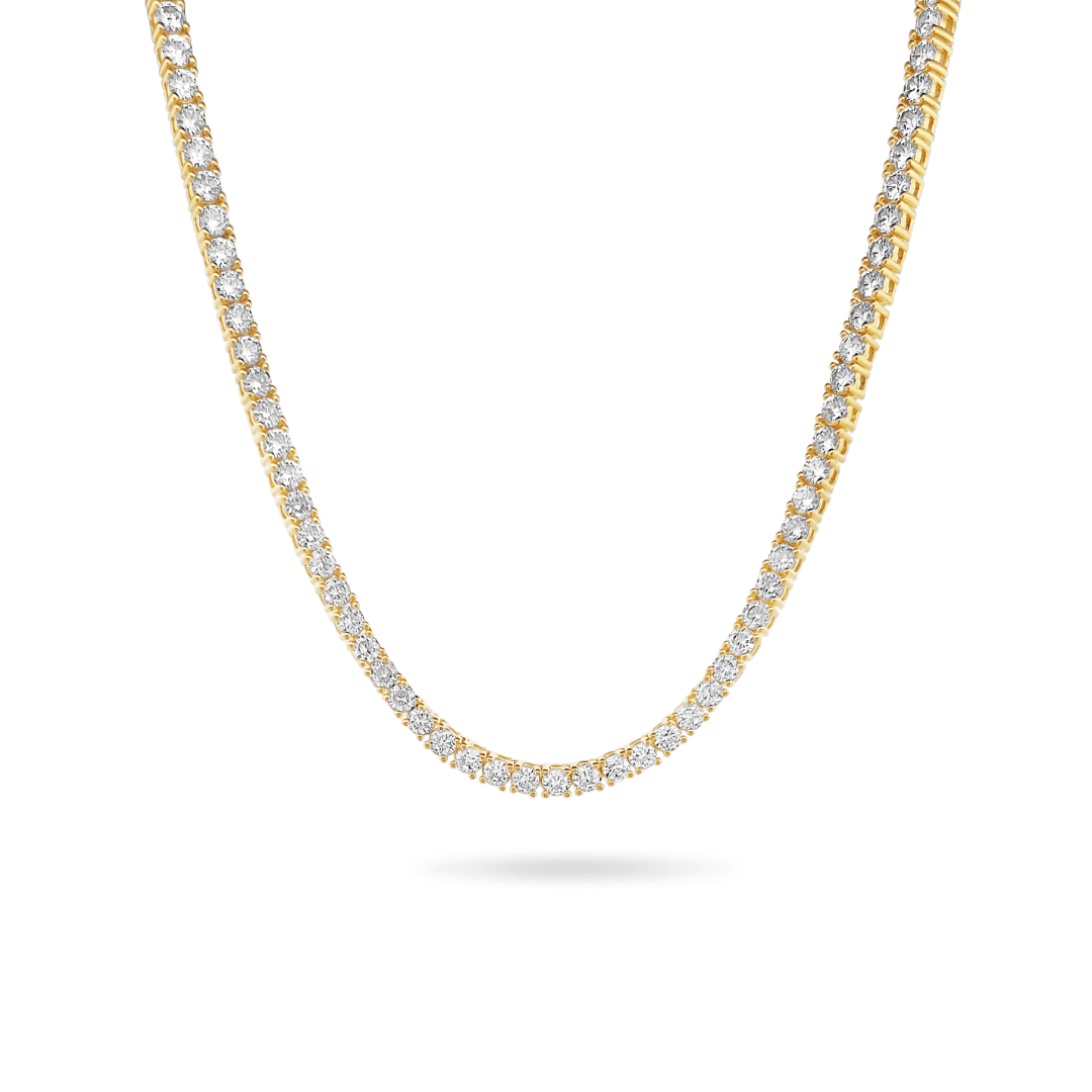 Gold plated sales tennis necklace