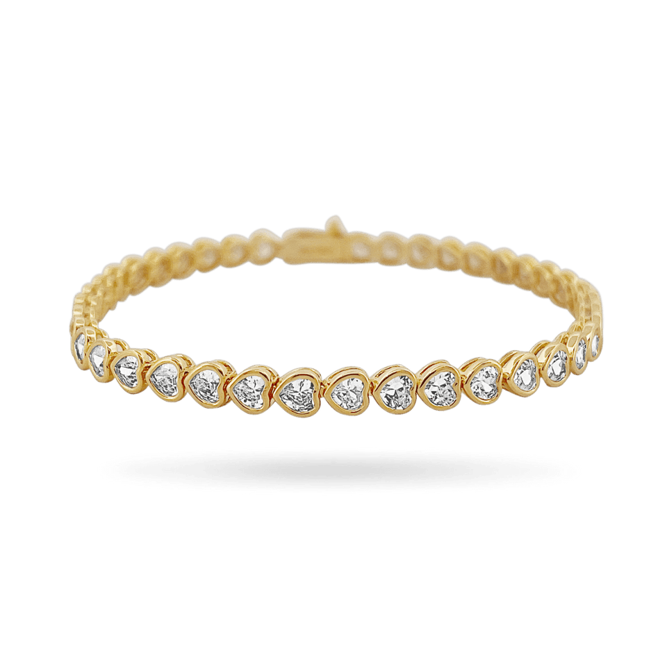 Amor Sui Heart Tennis Bracelet (Sample Sale) Bracelets IceLink-ATL 6" inches (XS)  