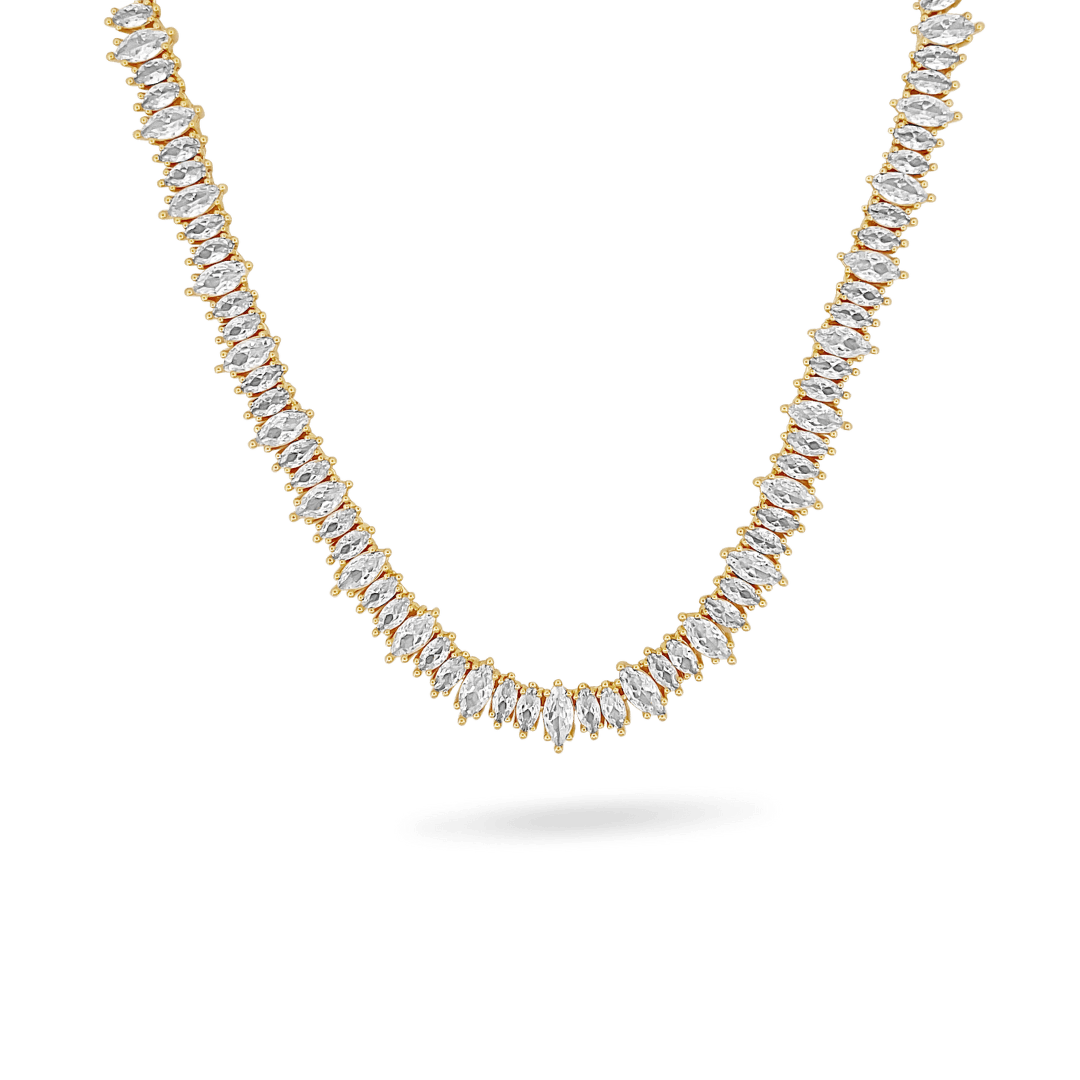 Amor Sui Marquis Necklace Choker IceLink-ATL 14K Gold Plated  