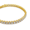 Amor Sui Oval Tennis Bracelet Bracelets IceLink-ATL 14K Gold Plated 6&quot; inches (XS) 