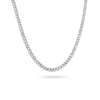 Amor Sui Oval Tennis Necklace Choker IceLink-ATL 14K White Gold Plated 14&quot; 