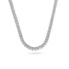 Amor Sui Zipper Baguette Necklace (Sample Sale) Choker IceLink-ATL 14K White Gold Plated 16&quot; 