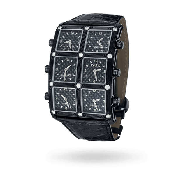 Luxurman Men's Black Diamond Watch 3ct 964833