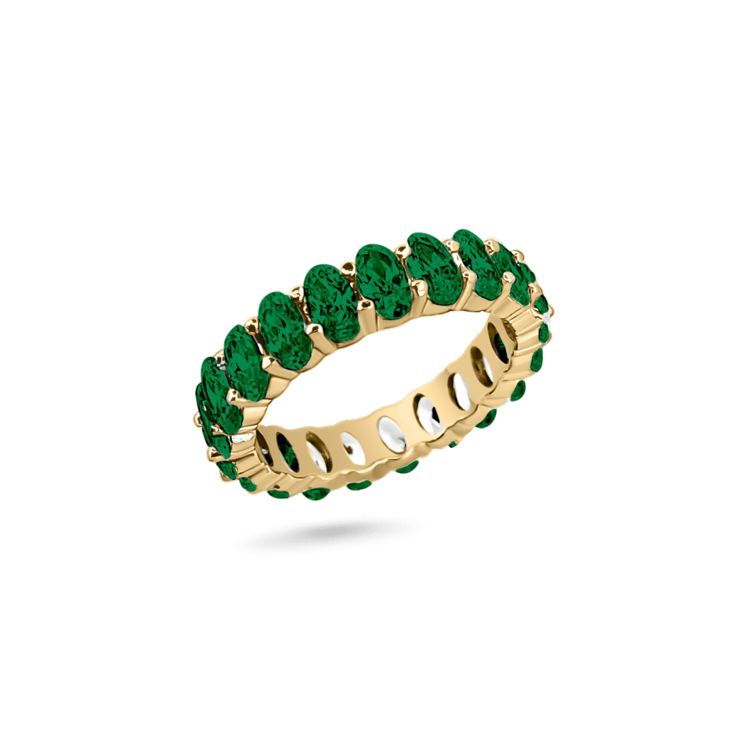 Amor Sui Emerald Oval Eternity Ring Rings IceLink-ATL 5  