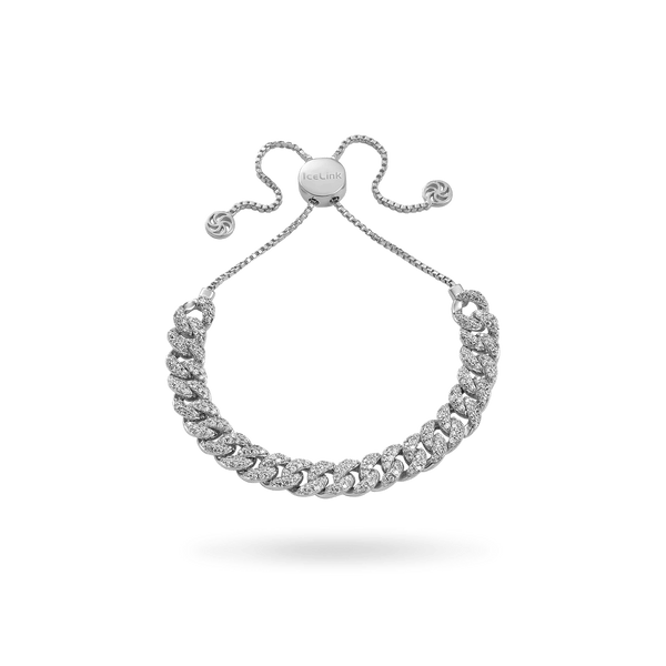 Cuban Bracelet Bracelets IceLink-ATL 14K White Gold Plated  