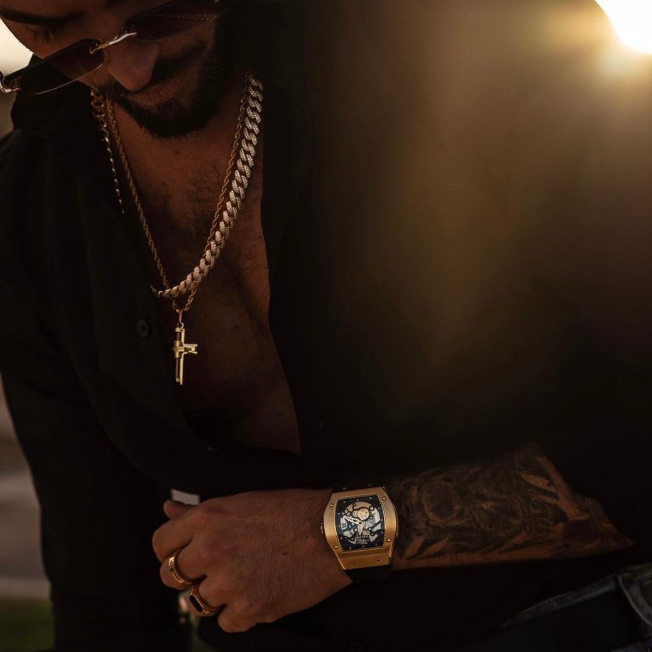 Cuban ID Link Necklace 10mm Stones Necklaces IceLink-ATL