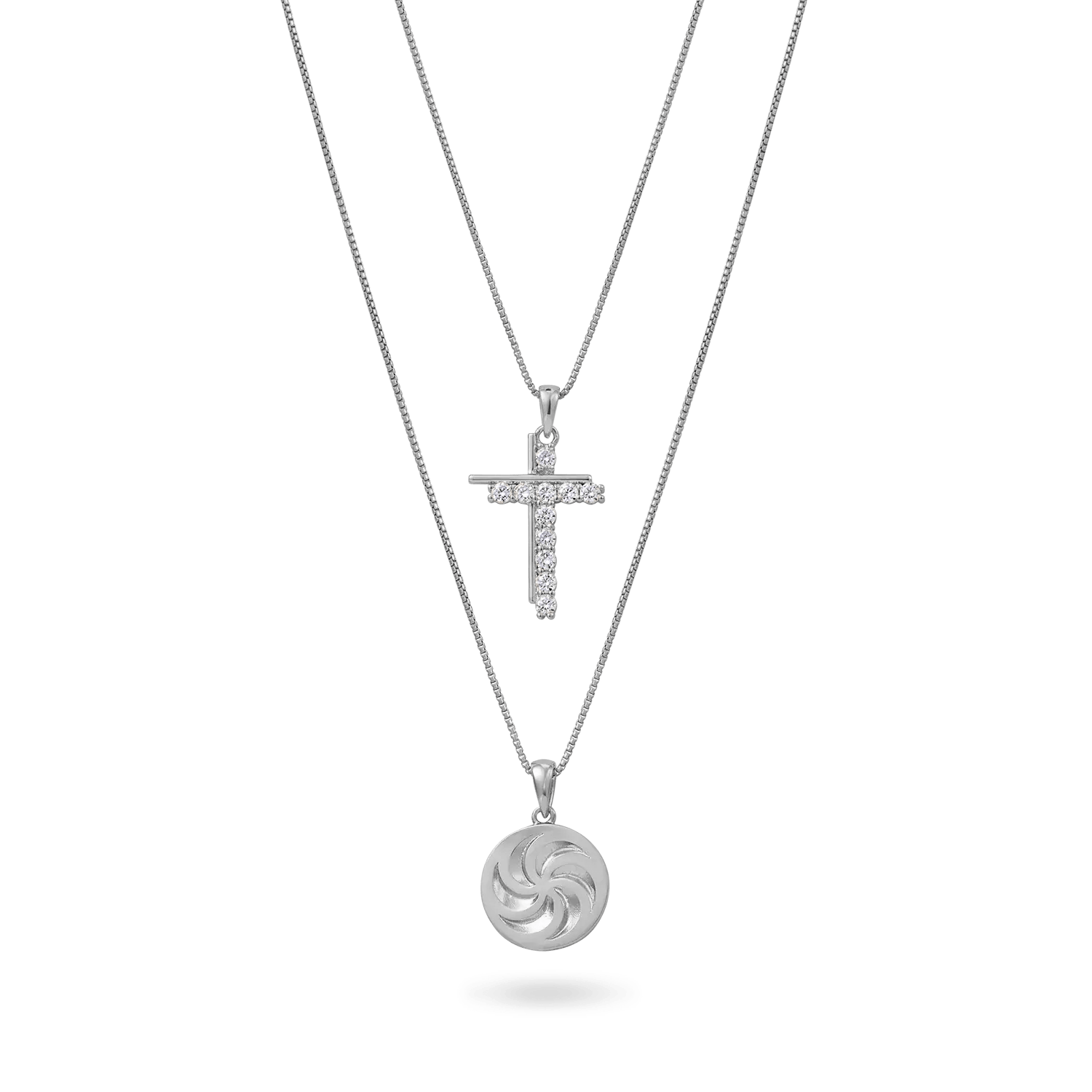 Eternal Faith Gift Set Necklaces IceLink-ATL 14K White Gold plated  