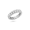 Amor Sui Oval Eternity Ring Rings IceLink-ATL 5 14K White Gold Plated 