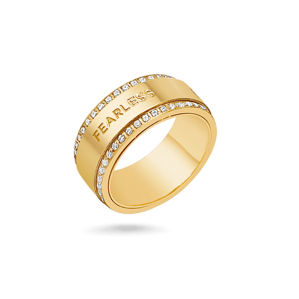 Bucherer Gold Black Diamond Rotating Band Ring – Oak Gem