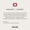 GIFT NOTE CARD Accessories IceLink January (Garnet CZ)  