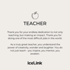 GIFT NOTE CARD Accessories IceLink-CAL Teacher  