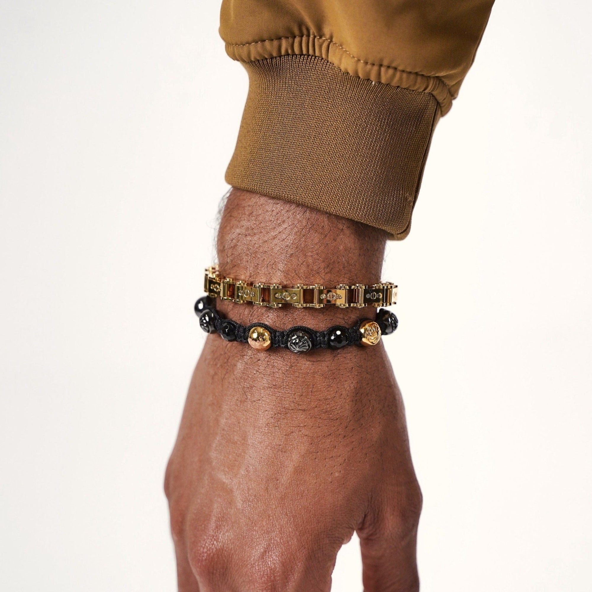 Gold 9.5mm Bicycle Bracelet Bracelets IceLink-ES   