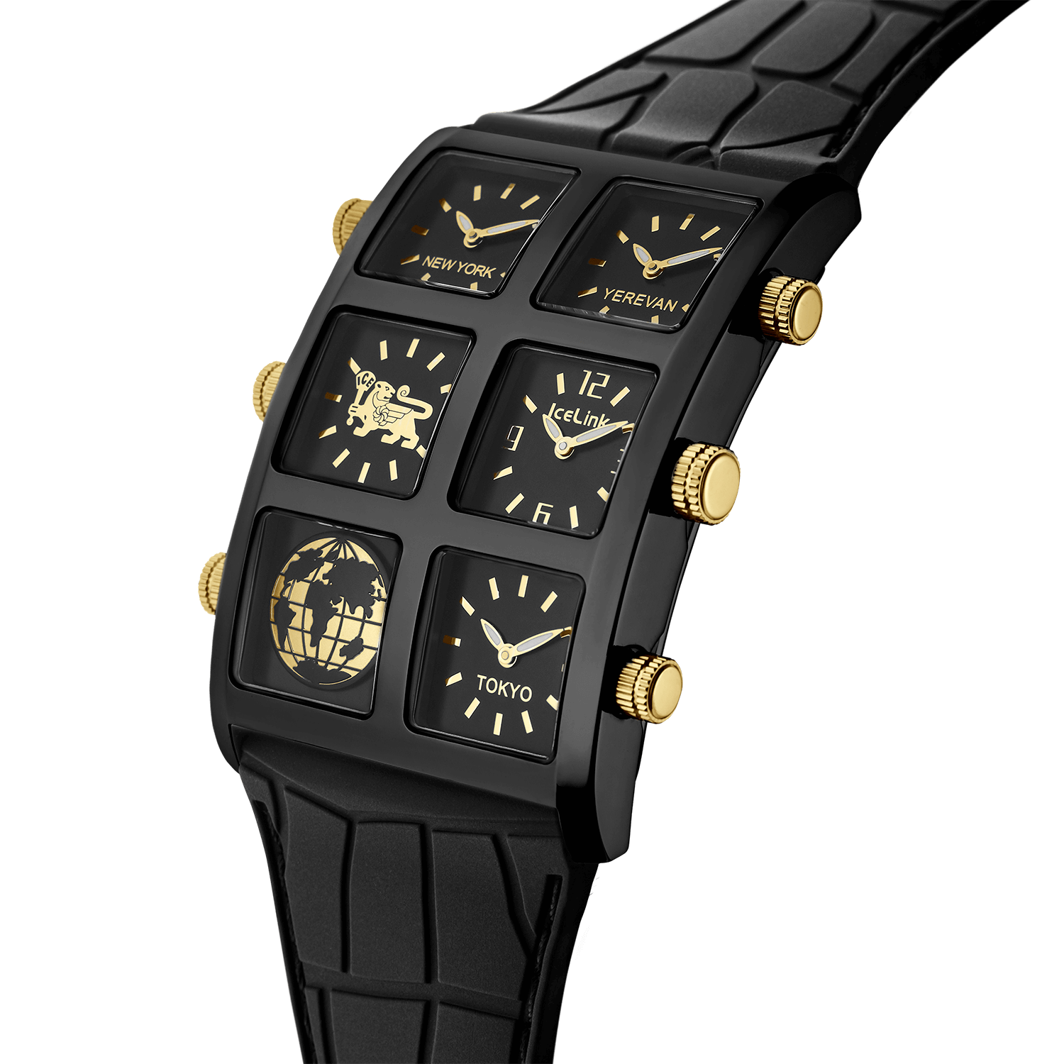 IceLink Generation 6TZ Jett Multi-Time Zone Watch