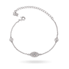 Mini Evil Eye Bracelet (Sample Sale) Bracelets IceLink-ATL 14K White Gold Plated  