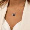 Onyx Armenian Initial Necklace Necklaces IceLink-ATL   