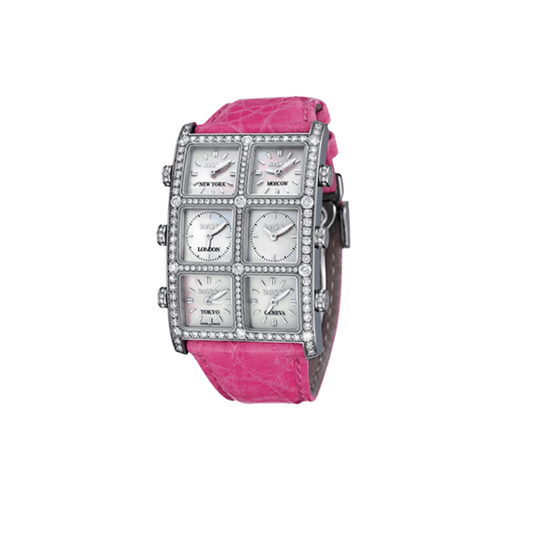 Pink Mother of Pearl 6TZ Diamond Watch