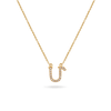 14K Diamond Armenian Initial Necklace Necklaces IceLink-CAL Մ (Marine)  