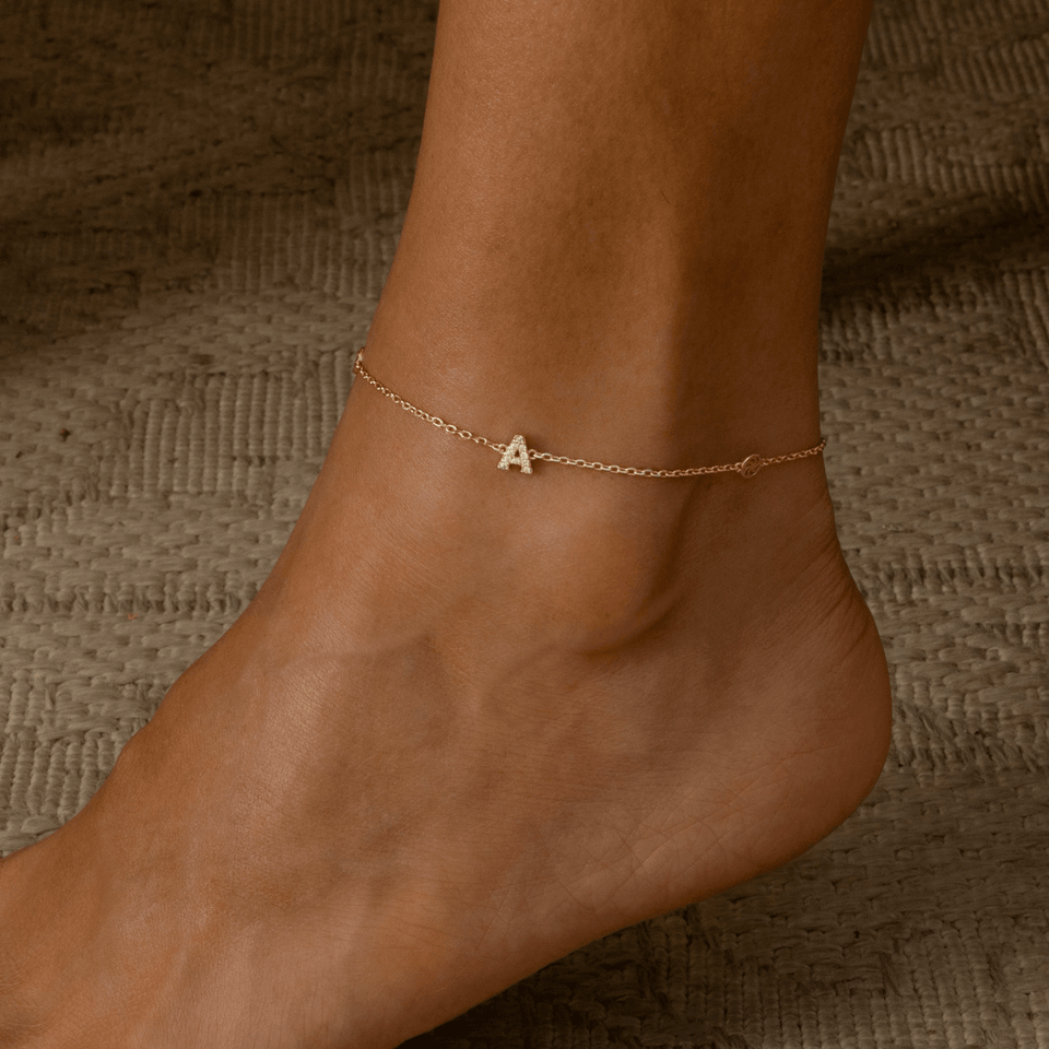 'True You' Initial Anklet (Sample Sale) Anklets IceLink-ATL B